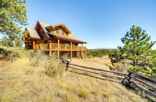 Florissant House | Log Cabin on Private 45-Acre Ranch in Florissant!
