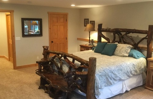 Columbine Valley House | Lower Level of Ranch Style House with Walkout Basement. Mountain Views