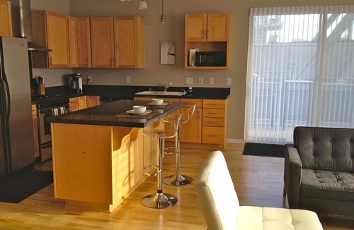 LoDo Condo | Luxury 2-Bed Riverfront Lodo. Great location, large Deck, 77" TV. On the Creek.