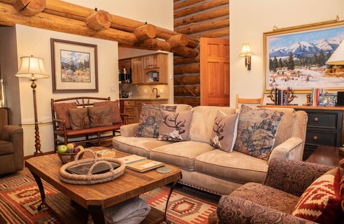 Keystone House | Luxury Custom Log Cabin Retreat in Keystone/Large Private Patio