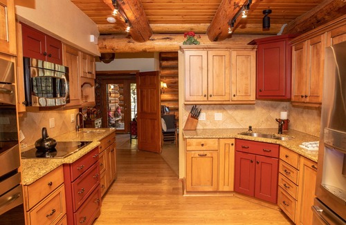 Keystone House | Luxury Custom Log Cabin Retreat in Keystone/Large Private Patio