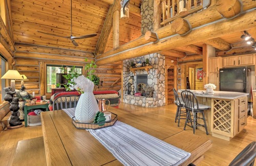 Westcliffe House | Luxury Log Home - Access to Rainbow Trail, Mountain Views, Private Pond & Creek!