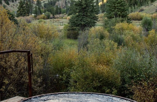 Creede Cabin | Luxury ranch cabin for 12, dog friendly with hot tub, private valley with creek!