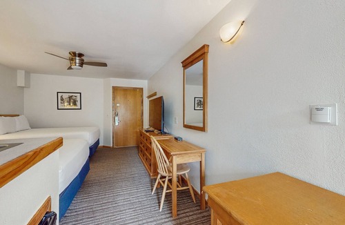 West End Cabin | Main Street stay - pool & hot tub - walk to lifts, dog-friendly, balcony