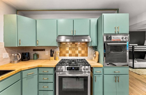 Scenic Heights Apartment | Modern Arvada Suite | Sauna & Games