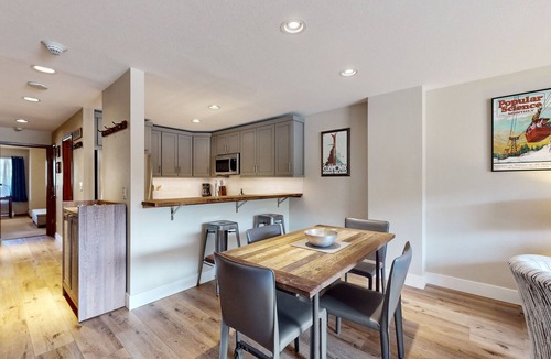 Avon Condo | Modern condo steps to gondola & lake w/view & patio - in heart of everything