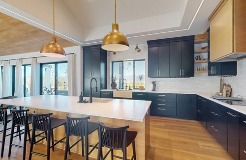 Granby House | Modern home with a hot tub, washer/dryer & spacious deck