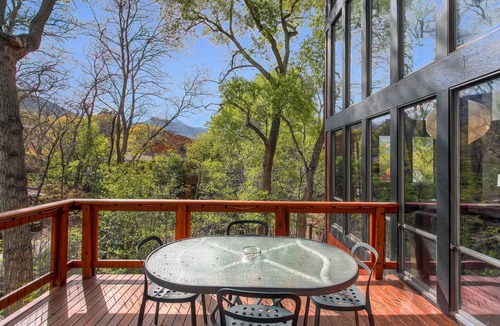 Manitou Springs House | Modern Manitou — Stream, Big Trees, Boulders, Wildlife, King Bed, Foosball, W/D