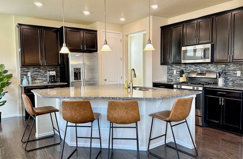 Parker House | Modern Parker Tudor Home w/4 Bed, 3.5 Bath, Office, Fenced Yard & 2 Car Garage