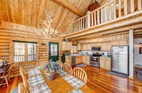 Carriage Hills Cabin | Moose Mountain Lodge - Secluded Log Home w/Beautiful Mountain Views
