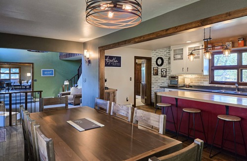 Del Norte House | Mountain View Home w/ jetted tub, fire pit, air hockey, foosball near Wolf Creek