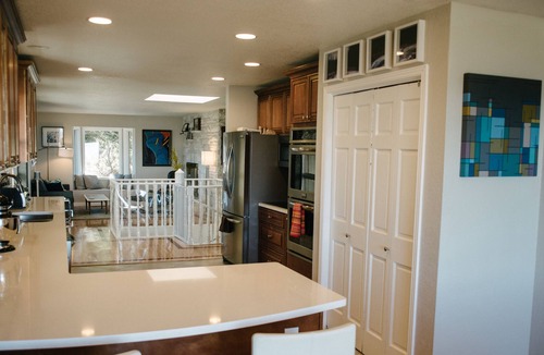 Golden House | Mountainside Oasis! Views, hot tub, trails & more!