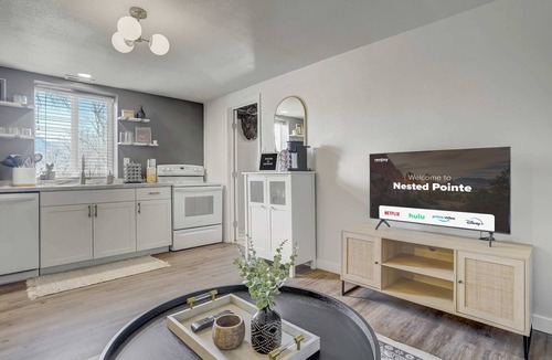 Central Colorado Springs Apartment | Nested Pointe! Downtown w Workspace & Fire Pit