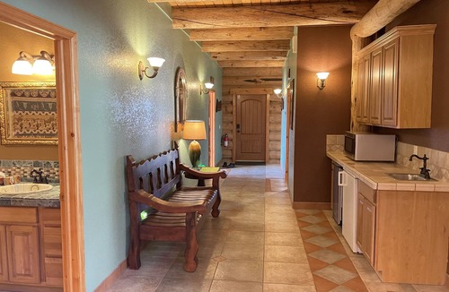 Florissant Cabin | NEW Blue Sky Lodge on 80 Acres! Hot Tub, Decks, WiFi, wet bar, firepit, gym