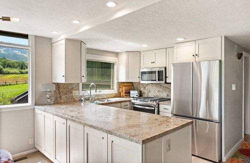 Snowmass Village Condo | New! Family friendly Snowmass retreat w. hot tub and pool. 5 minutes to resort!