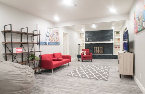 Clovis House | Red Sofa Hangout