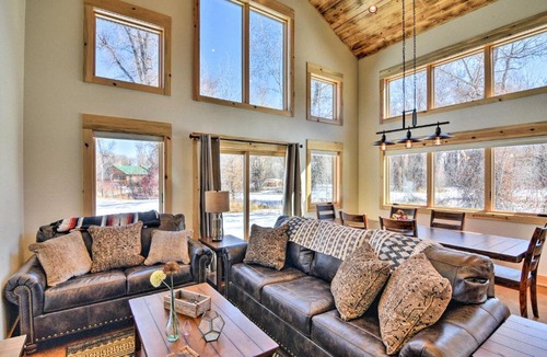 Gunnison House | Riverfront Home with BBQ 2 Mi to Downtown Gunnison!