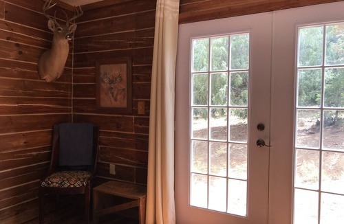 Alpine Village Cabin | Rustic and charming dog-friendly mountain retreat with deck, W/D, & amazing view