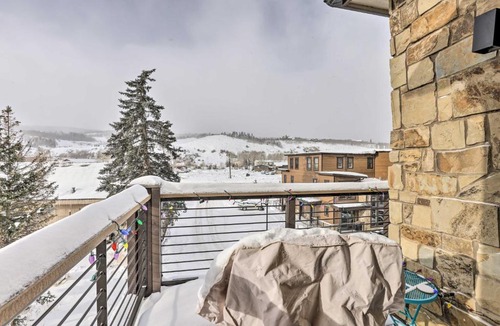 Silverthorne Apartment | Silverthorne Condo Fireplace, Balcony, Views