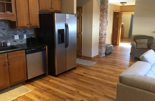 Estes Park Condo | Spacious Remodeled 2 Bedroom Loft with AC. On the River, location is unmatched.
