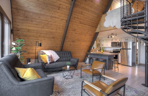 Forest Lakes House | The Ascent A-Frame Cabin | Wooded, Trails, Near Lakes, Deck, Hammock