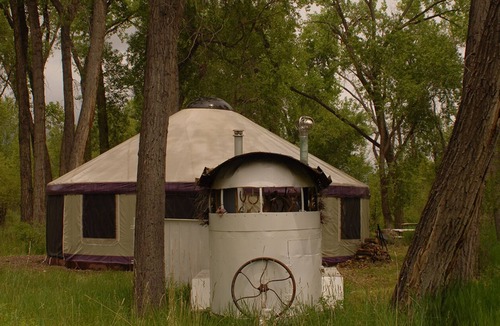 Paonia Cabin | The Grove Yurt is on the North Fork River with outdoor kitchen 2 miles to Paonia