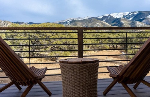 Zapata Cabin | Trails End Getaway · Modern Cabin w/Hot Tub near Sand Dunes Nat'l Park