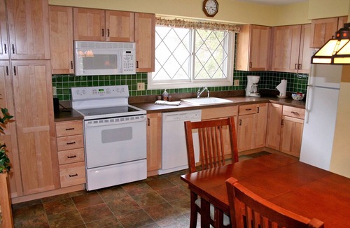 Estes Park Condo | Two Bedroom Condo with Fantastic View of Fall River from the Spacious Deck.