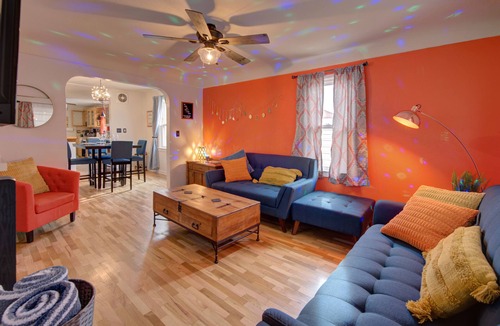 Central Colorado Springs House | WALK to Downtown COS - Pet-Friendly, Fully Fenced Yard, Nintendo,Fire Pit & BBQ.