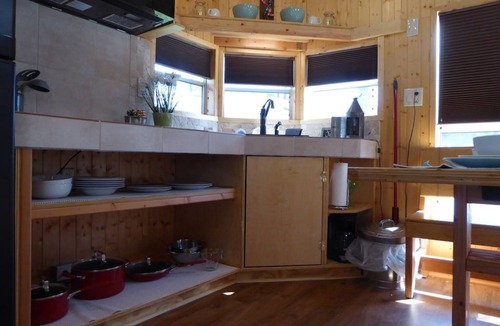Roebuck RV Rental | Waterfront Tiny House at Pine Ridge Campground. More info in description.