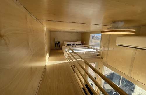 Pear Park House | XL tiny home with two lofted queen beds and full size futon on the main level.