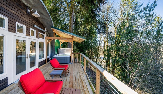 Unique, Dog-Friendly, Riverfront Cottage with Free WiFi, Views, & Hot Tub