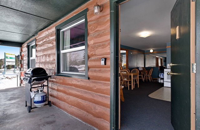 Dog-friendly lodge cabin near dining & shopping w/ shared grill & mountain views