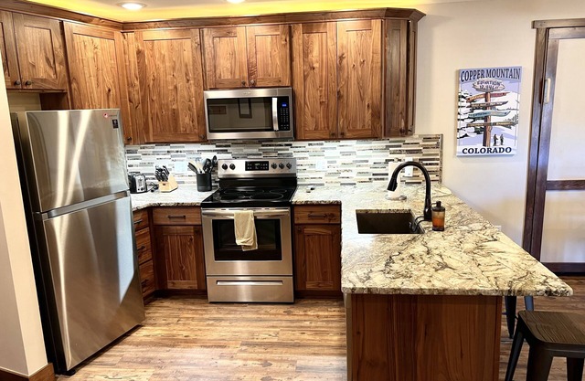 New Remodel! Best Deal in Copper 1 bedroom prices, 2 bedroom feel, ski in/out