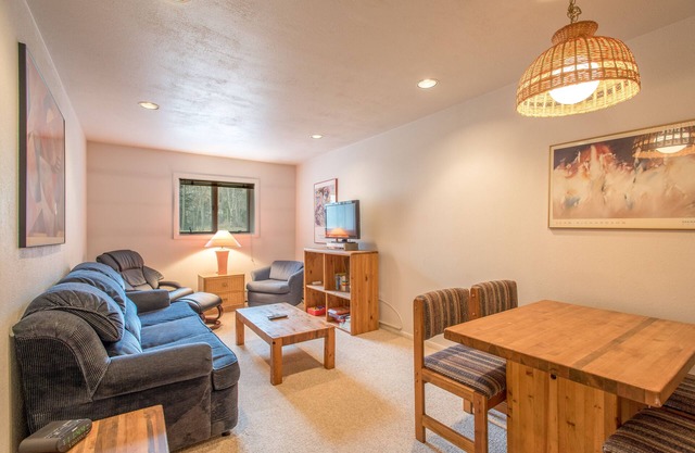 Outdoor pool, free wifi, free parking at building, ski in-center village.