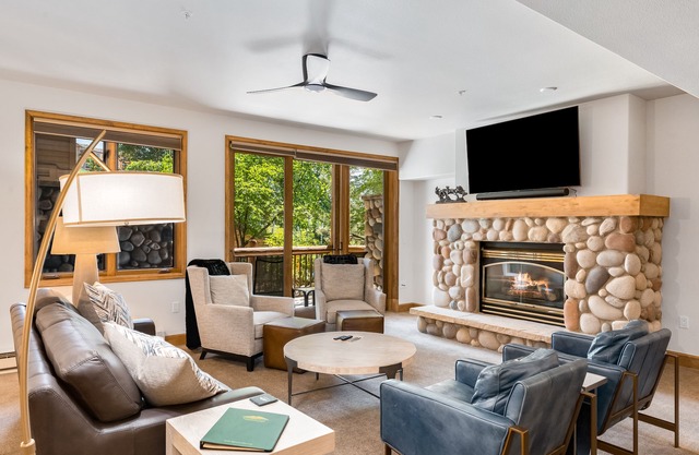 Ski-in/out condo with W/D, gas fireplace, pool, hot tub, & free WiFi
