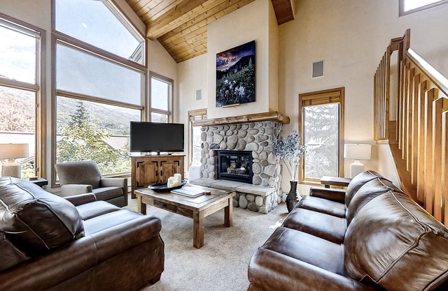 Spacious Mountain Retreat w/WiFi, 2 Gas Fireplaces, Shared Heated Pool & Hot Tub