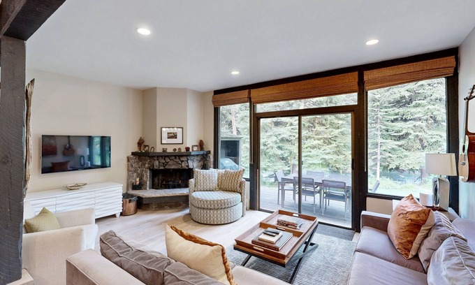 Vail House | Colorful Riverfront Chalet with Shared Pool and Hot Tub - Close to Ski Slopes
