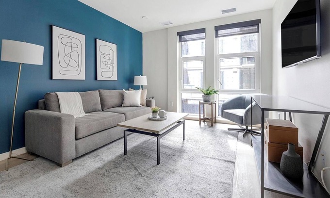 Civic Center Apartment | Landing | Modern 1BD, Gym, Rooftop Lounge