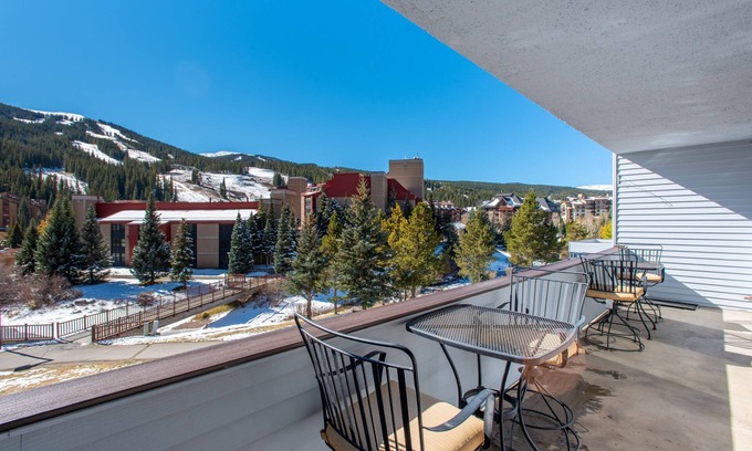 Copper Mountain Village Condo | Large nicely appointed condo, giant deck, free WiFi, Heated garage parking