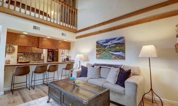 Frisco Condo | NEW! Mountain Condo, Outdoor Hot Tubs, Stunning Summer Views - 201C
