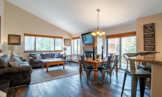 Peak 8 House | Park Forest Moose Pad Townhome: Hot Tub, On Shuttle Route