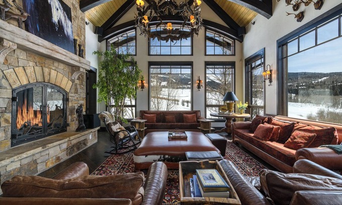 Mountain Village House | Stunning Large Mountain Home by InvitedHome | Hot Tub, Game Room, Ski In/Out