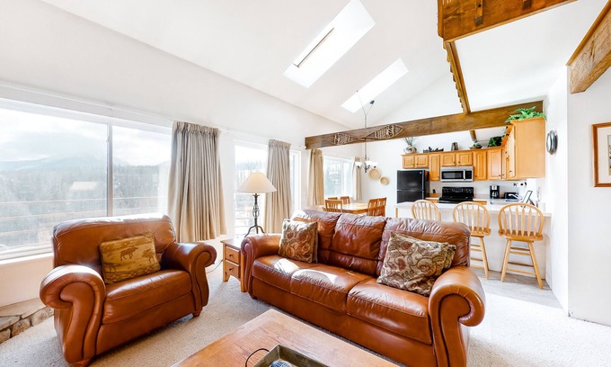Wildernest Condo | Top-floor condo with mountain views, easy skiing, balcony & hiking